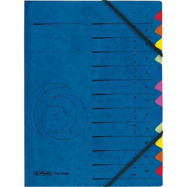 Herlitz Ordnungsmappe A-Z 5001128 12 Fächer blau