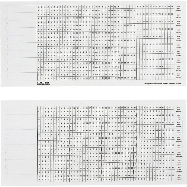 Leitz Organisationsstreifen 61610001 S1/2ws 100 St./Pack.