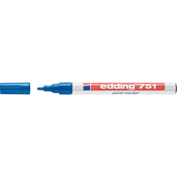 edding Lackmarker 751 4-751003 1-2mm Rundspitze permanent blau