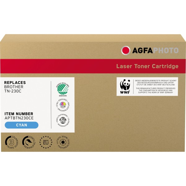 AgfaPhoto Toner APTBTN230CE wie Brother TN-230C cyan