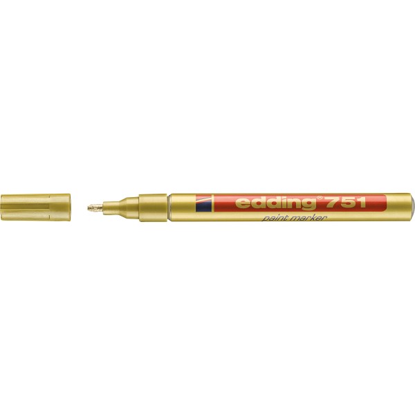 edding Lackmarker 751 4-751053 1-2mm Rundspitze permanent gold