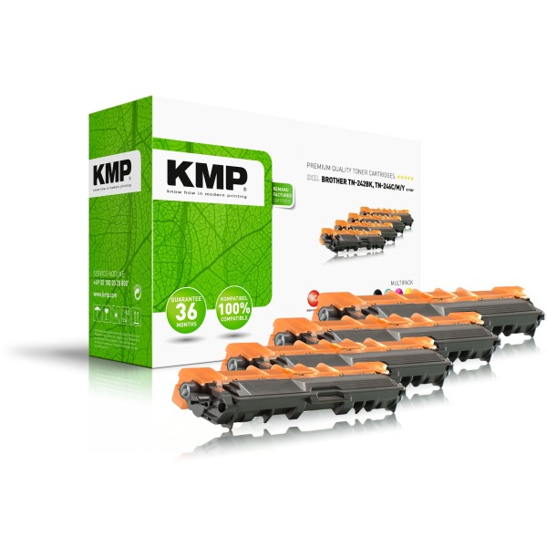 KMP Toner 1248,3005 B-T58V wie Brother TN242 sw/c/m/y