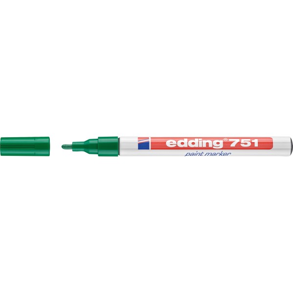 edding Lackmarker 751 4-751004 1-2mm Rundspitze permanent grün