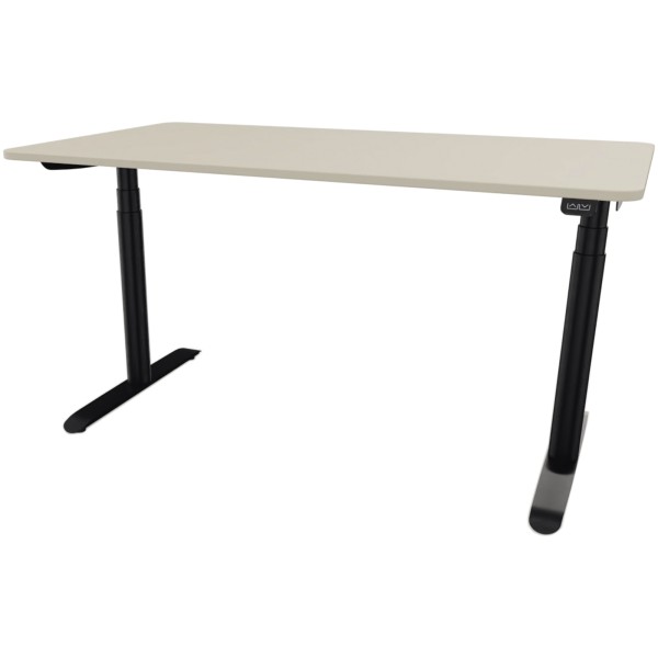 Schreibtisch Sedus se:lab e-desk 140x65-128x90cm schwarz/lichtgrau