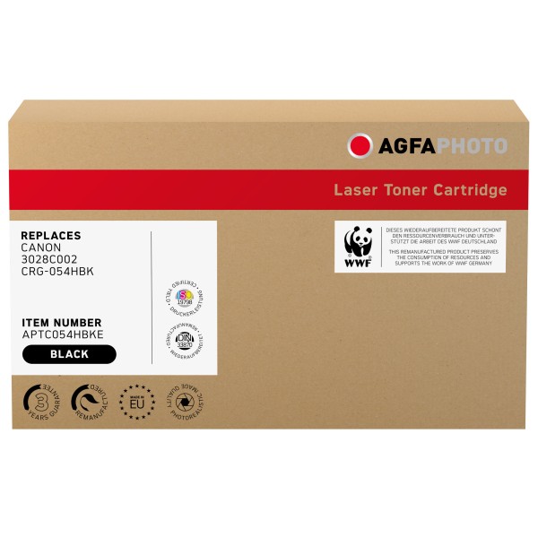 AgfaPhoto Toner APTC054HBKE wie Canon 3028C002 schwarz