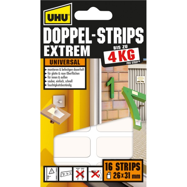 UHU Doppelstrips extrem 45450 16 St./Pack