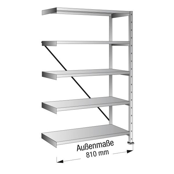 SCHOLZ Steckregal 178283 Anbau 800x1.920x700mm 5OH vz