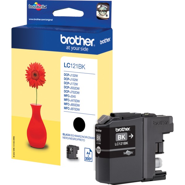 Brother Tintenpatrone LC121BK 300Seiten schwarz