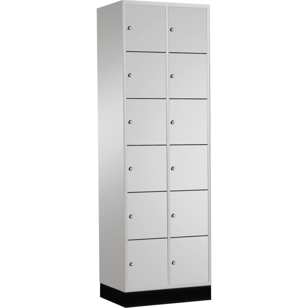 C+P Schließf.schrank 8670201S10011 12Fächer 1950x620x500mm lgr/lgr