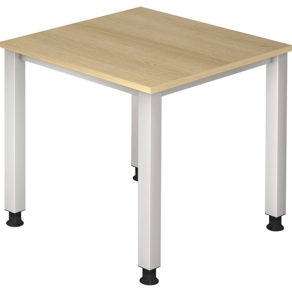 Hammerbacher Schreibtisch VQS08/E 4Fuß 80x80cm eiche