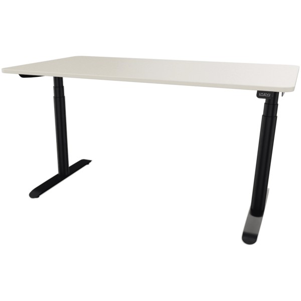 Schreibtisch Sedus se:lab e-desk 140x65-128x90cm schwarz/weiß