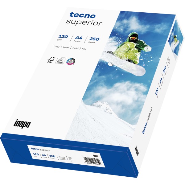 inapa tecno Kopierpapier Superior 2100011530 A4 120g 250 Bl./Pack.