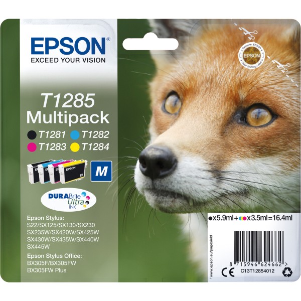 Epson Tintenpatrone C13T12854012 sw/c/m/y 4 St./Pack.