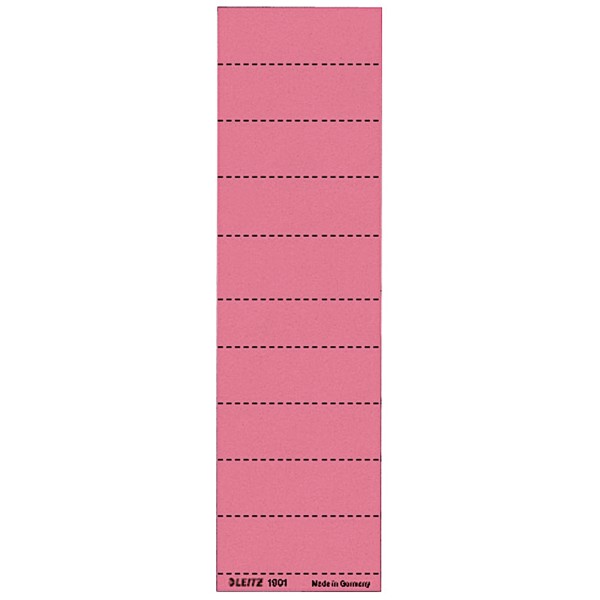 Leitz Beschriftungsschild 19010025 blanko 4zeilig rot 100 St./Pack.