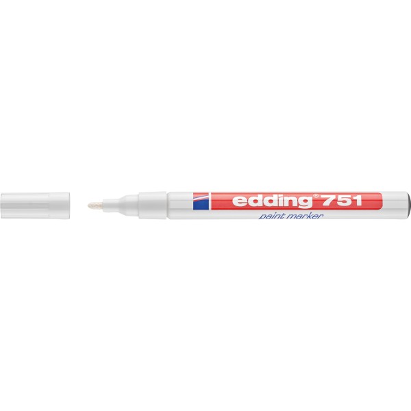 edding Lackmarker 751 4-751049 1-2mm Rundspitze permanent weiß