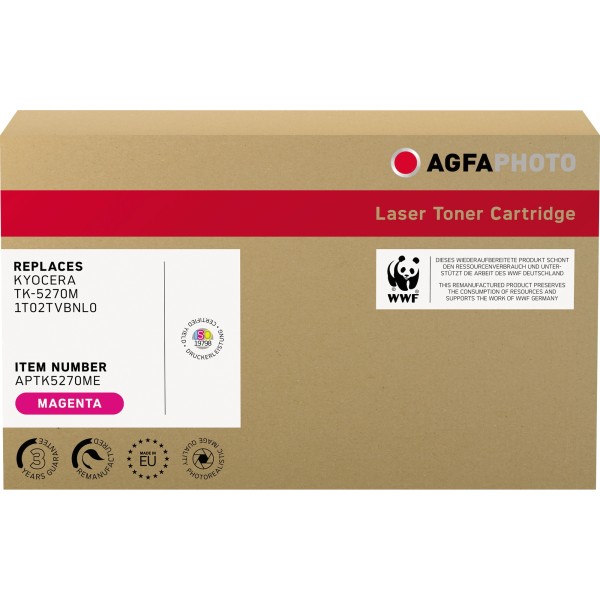 AgfaPhoto Toner APTK5270ME wie Kyocera TK-5270M magenta