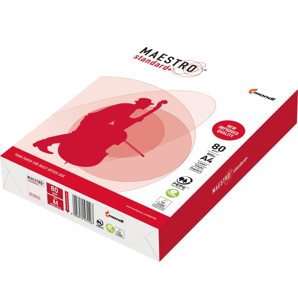 MAESTRO Kopierpapier Standard Plus 94928A80S A4 80g ws 500 Bl./Pack