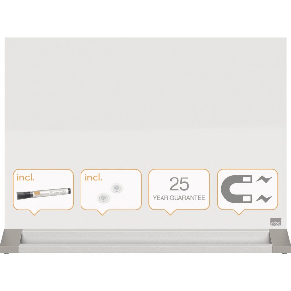 Nobo Schreibtafel Diamond 1905265 584x441mm Glas magnetisch ws