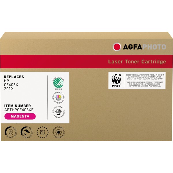 AgfaPhoto Toner APTHPCF403XE wie HP CF403X 201X magenta