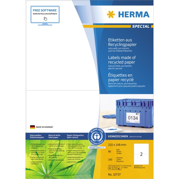 HERMA Etikett 10737 RC 210x148mm nws 160St