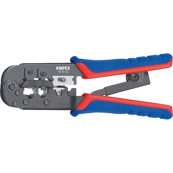 KNIPEX Crimpzange Modularstecker 97 51 10 RJ11, RJ12, RJ45