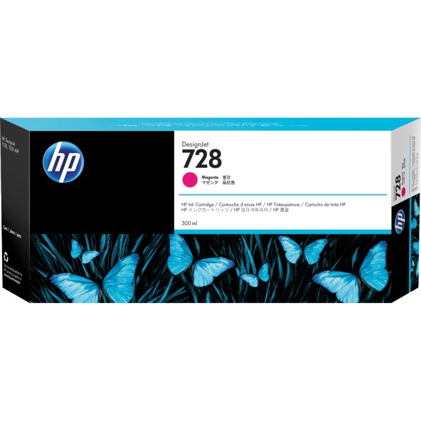 HP Tintenpatrone F9K16A 728 300ml magenta