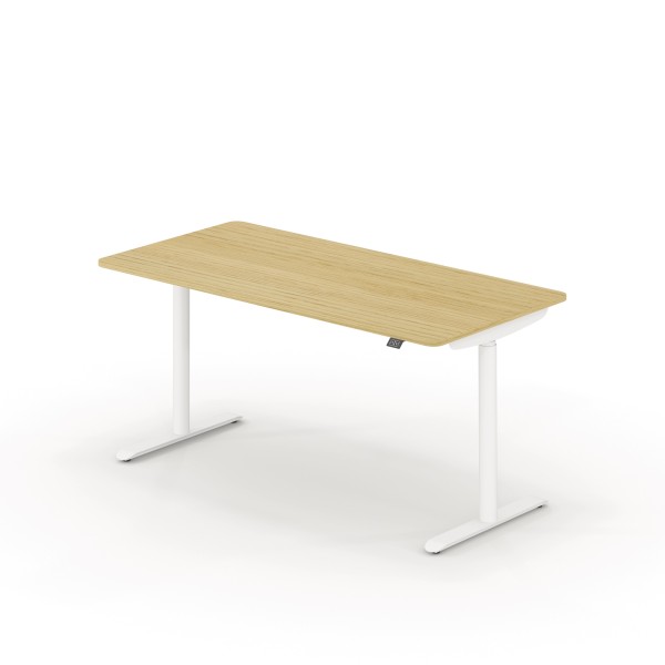 Schreibtisch Sedus se:lab e-desk 160x65-128x80cm weiß/eiche hell