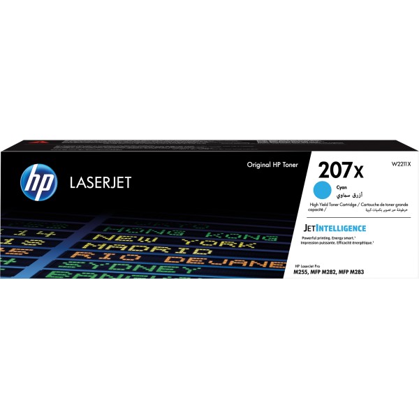 HP Toner W2211X 207X 2.450Seiten cyan