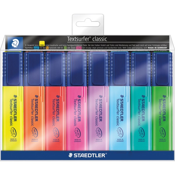 STAEDTLER Textmarker classic 364 WP8 1-5mm 8 St./Pack.